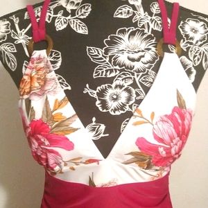 Beautiful Floral Criss Cross Top